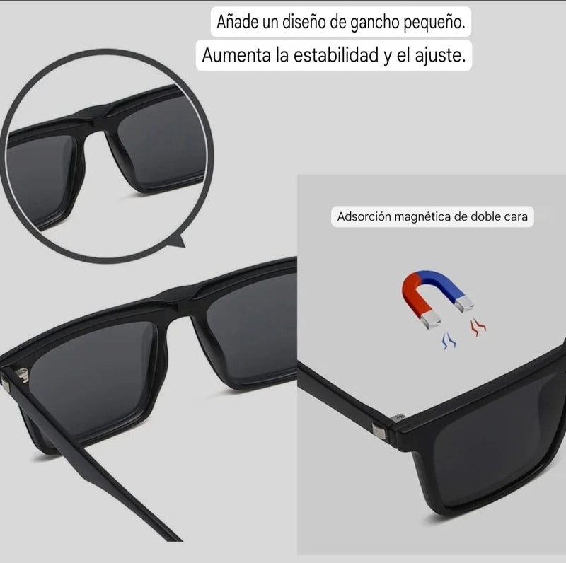 VisionPro™ - Gafas de Sol con Lentes Magnéticas 6 en 1 + Estuche de Regalo + 50%OFF +  Envío Gratis